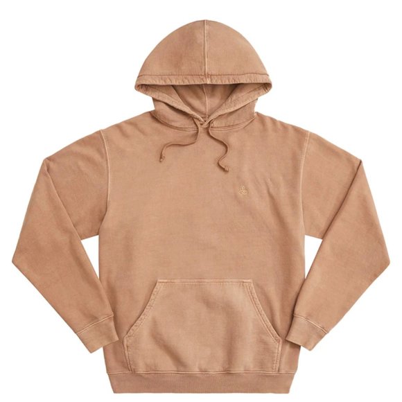 ONLY NY Peace Embroidery Hoodie Light Brown Size S - Picture 1 of 4